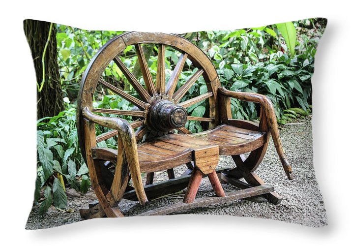 Wheel Bench - Throw Pillow