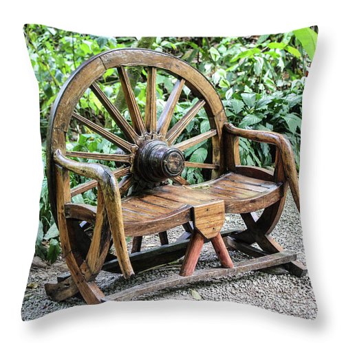 Wheel Bench - Throw Pillow