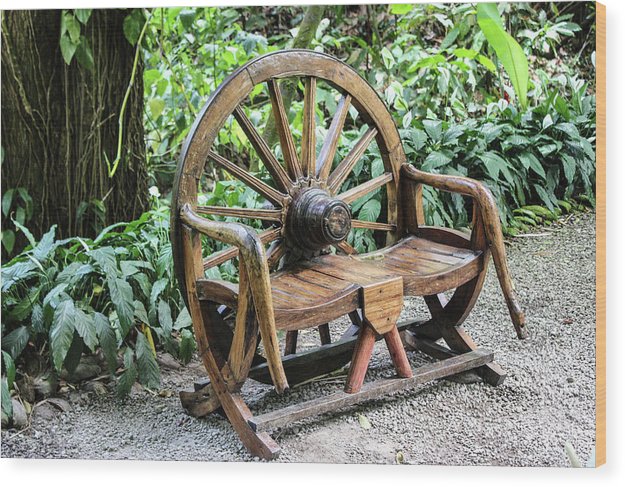 Wheel Bench - Wood Print